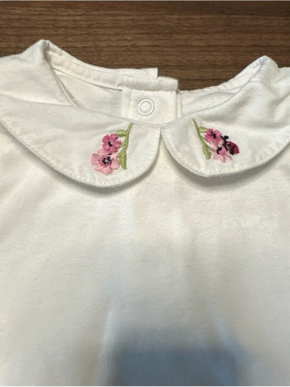 Gymboree White Bodice Floral Skirted Onesie with Pink Bow
